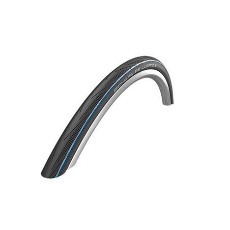 CUBIERTA SCHWALBE LUGANO II 700X25 ACTIVE NEGRO BANDA AZUL