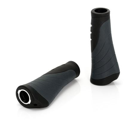 XLC GR-S04 JUEGO DE PUÑOS ERGONOMICOS 135 MM NEGROS/GRISES