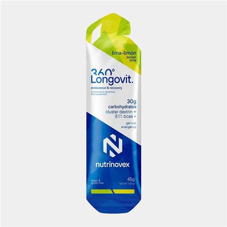 GEL NUTRINOVEX LONGOVIT 360 LIMA LIMON 45G