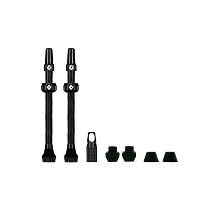 JUEGO VALVULAS MUC-OFF V2 TUBELESS 80 MM NEGRO