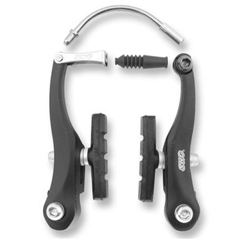 JUEGO FRENOS V-BRAKE ALUMINIO NEGRO ALHONGA