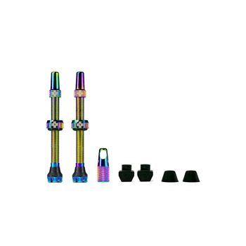 JUEGO VALVULAS MUC-OFF V2 TUBELESS 60 MM ARCOIRIS