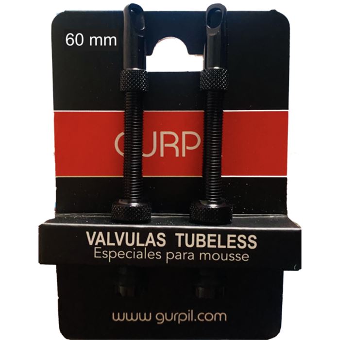 JGO.2 VALVULAS FV TUB. ALU.NEGRO 60MM