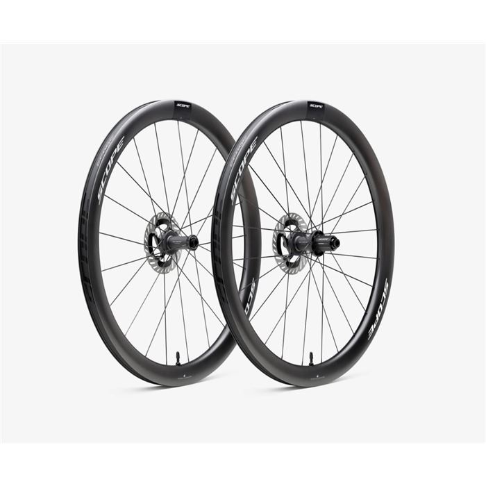 JUEGO DE RUEDAS SCOPE "R4" DISCO 45MM SHIMANO/BLANCA 2026