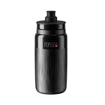BIDON ELITE FLY TEX NEGRO LOGO GRIS 550 ML