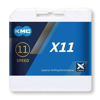 CADENA KMC X11 1/2X11/128 118 ESLABONES 5.65 MM PLATA/NEGRO