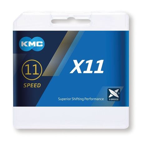 CADENA KMC X11 1/2X11/128 118 ESLABONES 5.65 MM PLATA/NEGRO