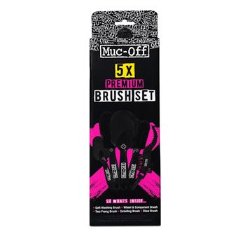 5 CEPILLOS MUC-OFF GANCHO CASSETTE+PROFUNDIDAD+ SUAVE+DOBLE