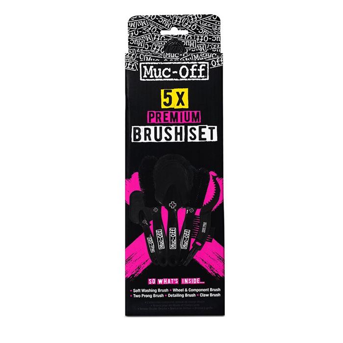 5 CEPILLOS MUC-OFF GANCHO CASSETTE+PROFUNDIDAD+ SUAVE+DOBLE
