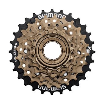 SHIMANO PIÑON ROSCA 6V MF-TZ500 PLATA 14-28